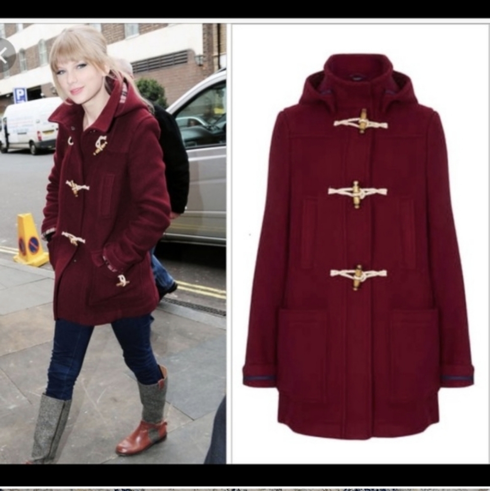 Modcloth Coffeeshop burgundy coat